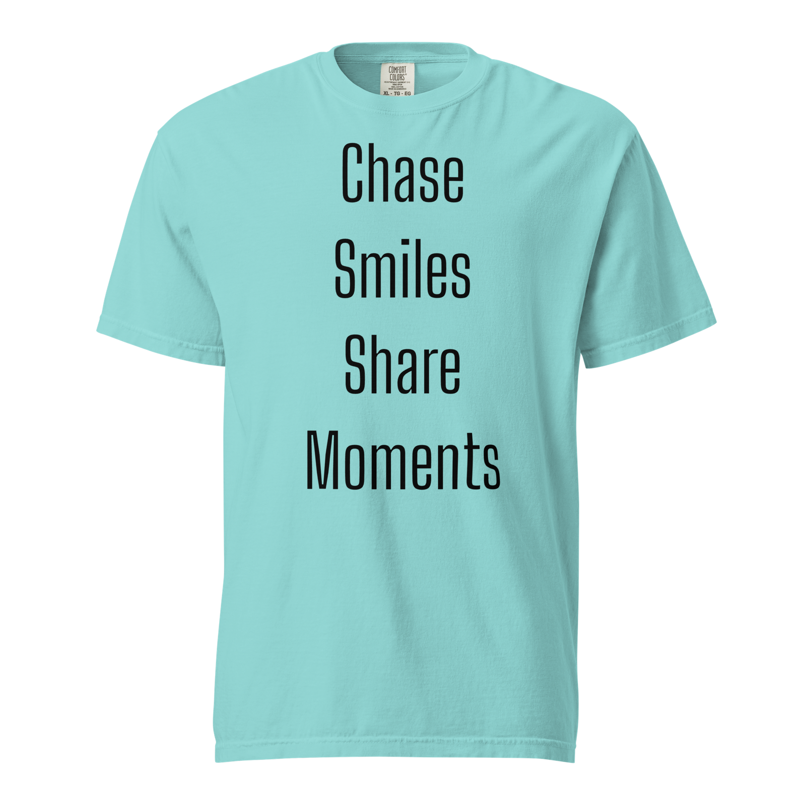 Chase Smiles, Share Moments — Lagoon Blue