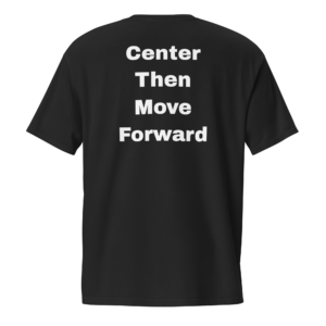 Centered Momentum | White | Washed Pocket Tee