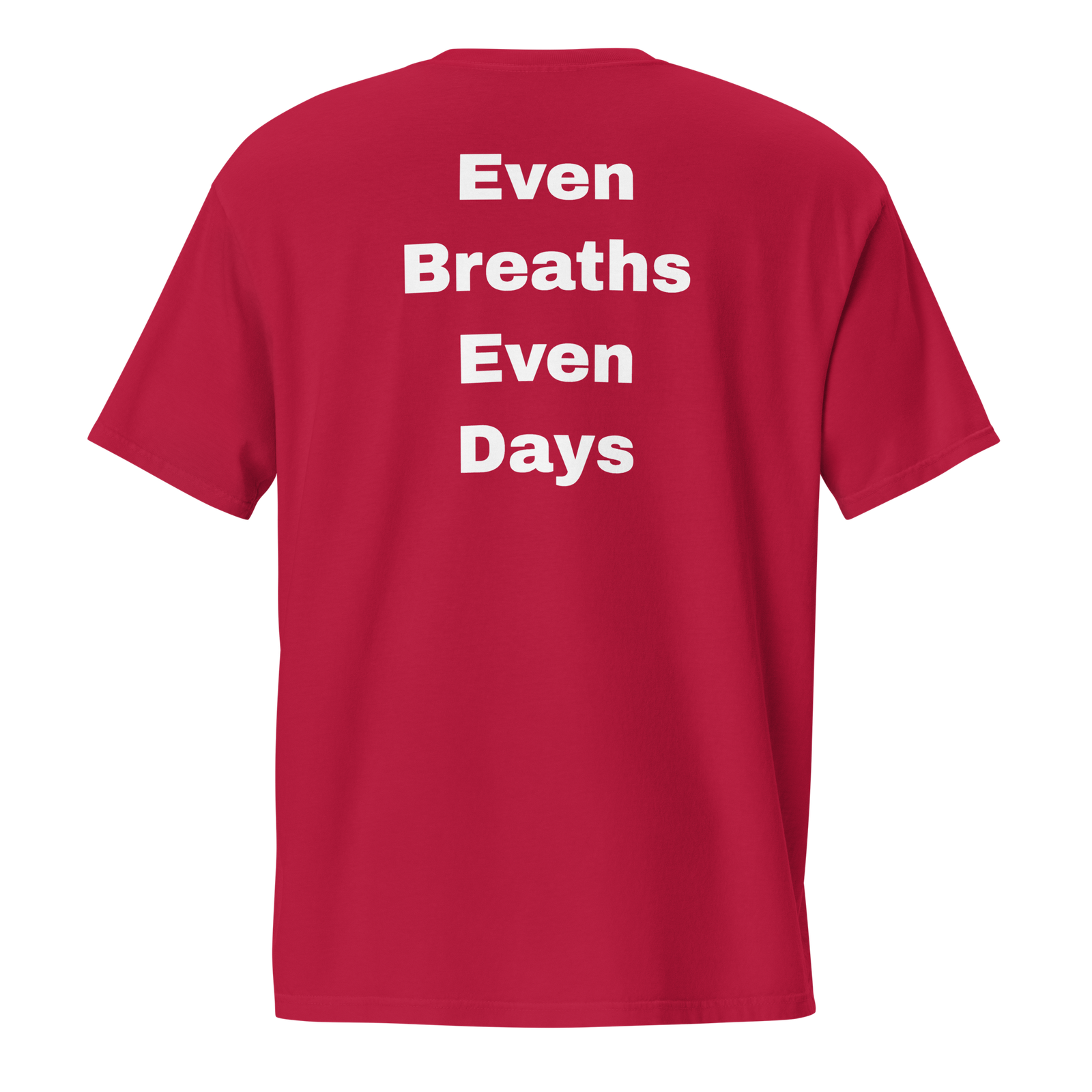 Even Breaths Even Days — unisex-garment-dyed-pocket-t-shirt-red-back-69ba6bbb030be-1.png