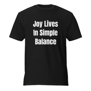 Simplicity And Happiness | White | Featherweight Tee