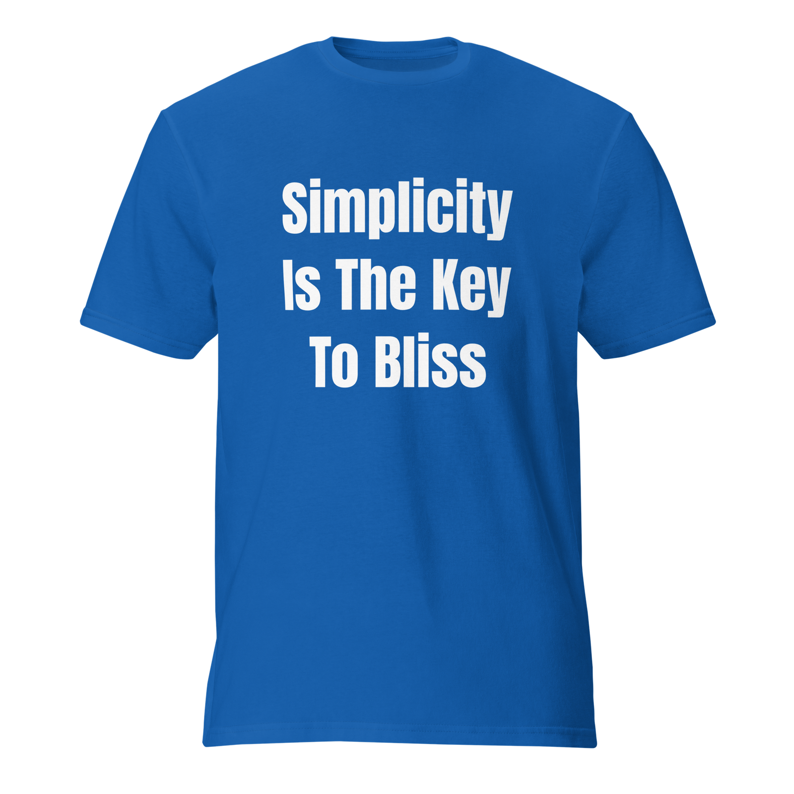 Simplicity Is The Key To Bliss — Royal Blue