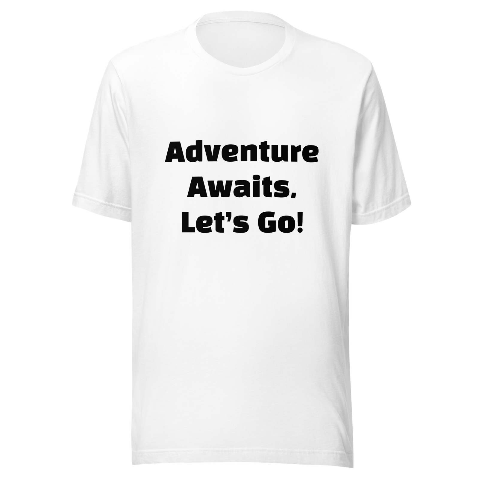 Adventure Theme Quote T-Shirt — White Eco Tee