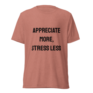 Stress-Free Gratitude | Black | Tri-Blend Comfort Tee