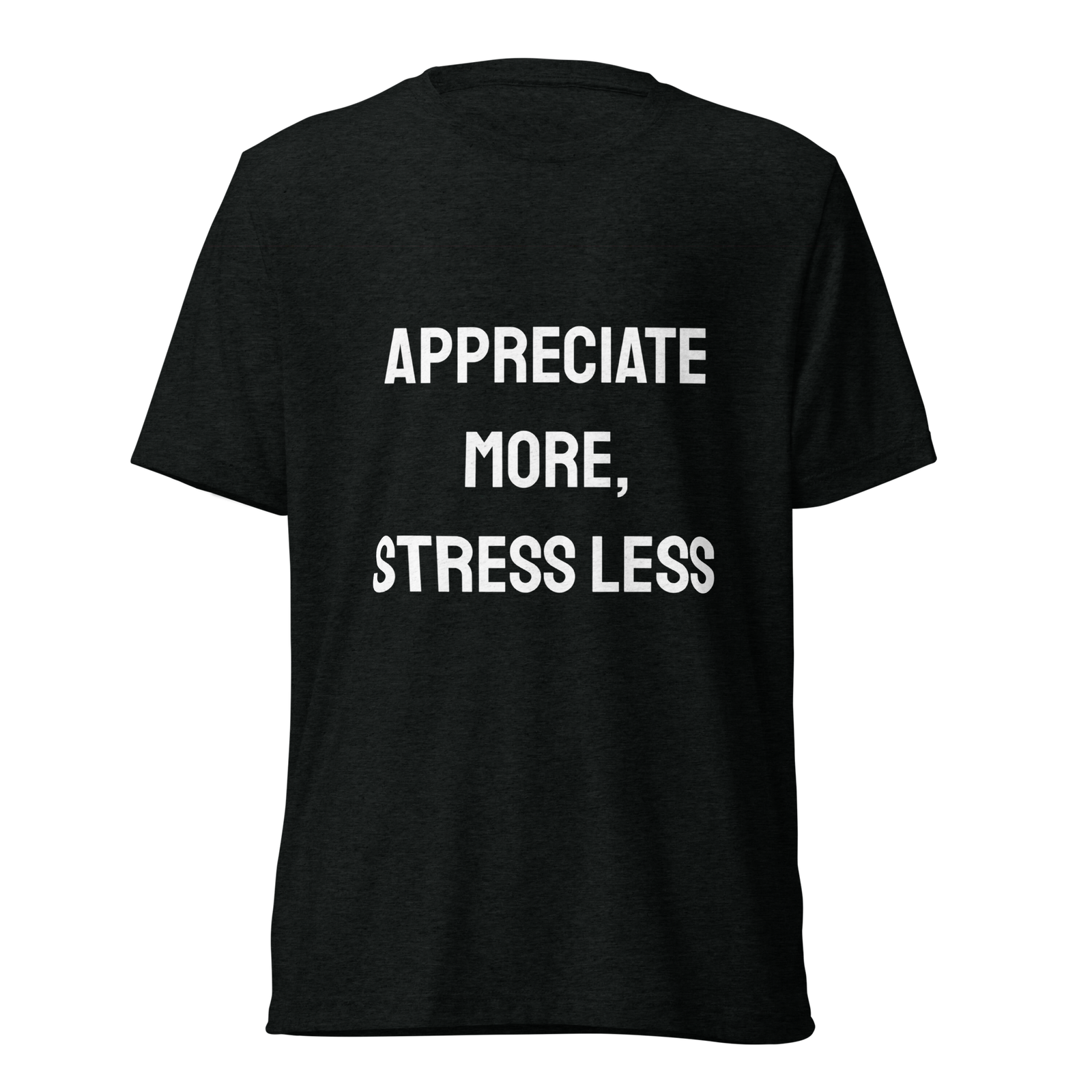 Stress-Free Gratitude — Solid Black Triblend