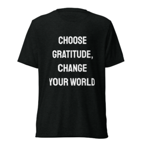 Empowering Thankfulness | White | Tri-Blend Comfort Tee