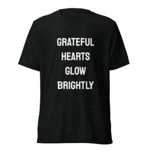 Radiate Gratitude Daily | White | Tri-Blend Comfort Tee