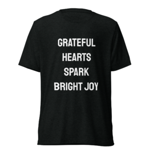 Joyful Gratitude | White | Tri-Blend Comfort Tee