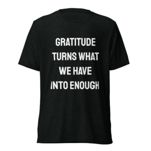 Transformative Power of Gratitude | White | Tri-Blend Comfort Tee